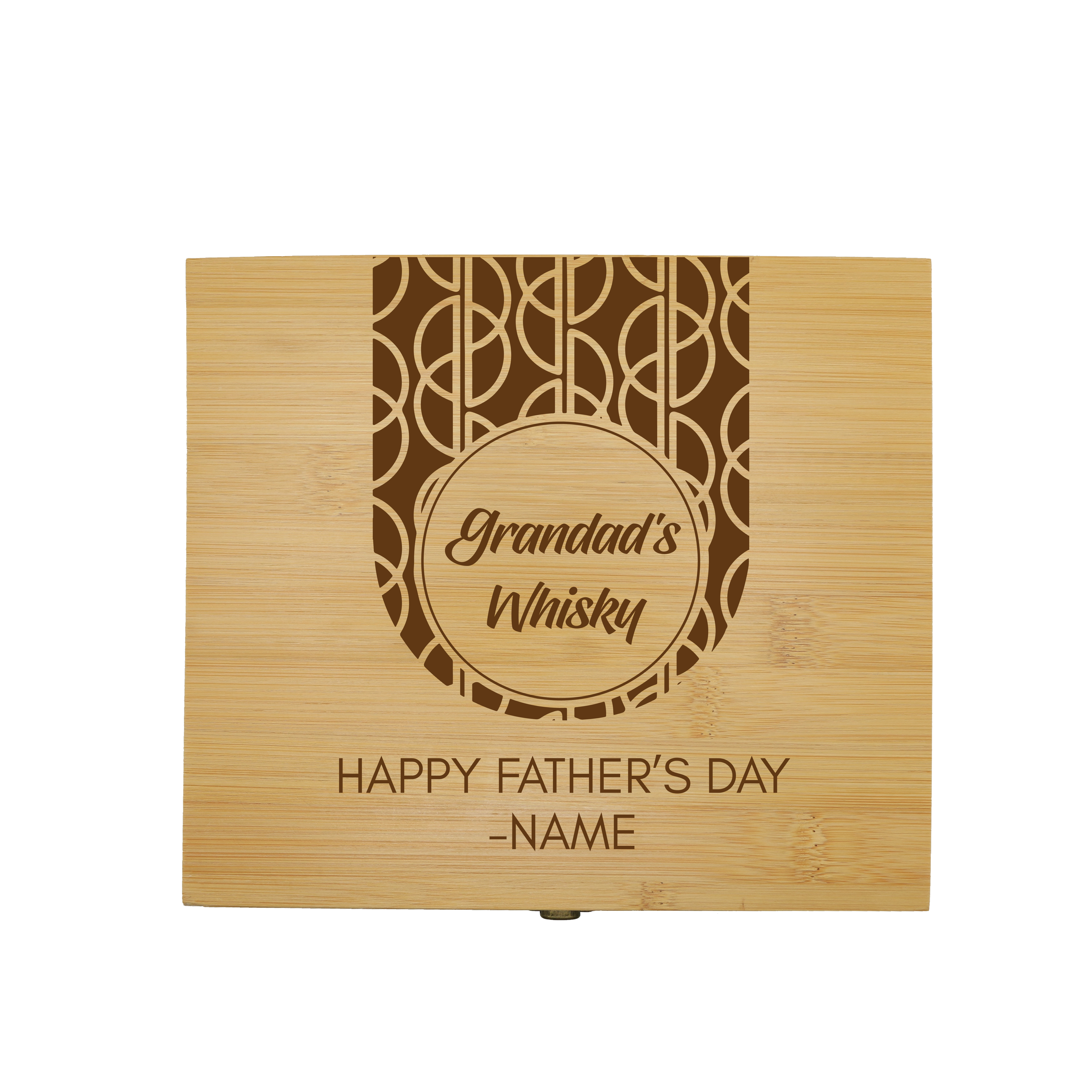 Personalised Grandad's Wooden Whisky Box Gift Set 